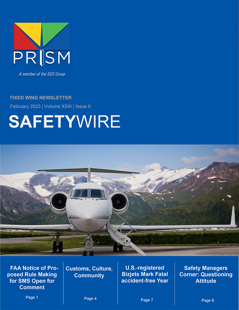 February 2023 Fixed Wing Safety Wire Newsletter