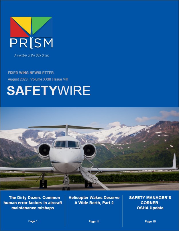 August 2023 Fixed Wing Safety Wire Newsletter