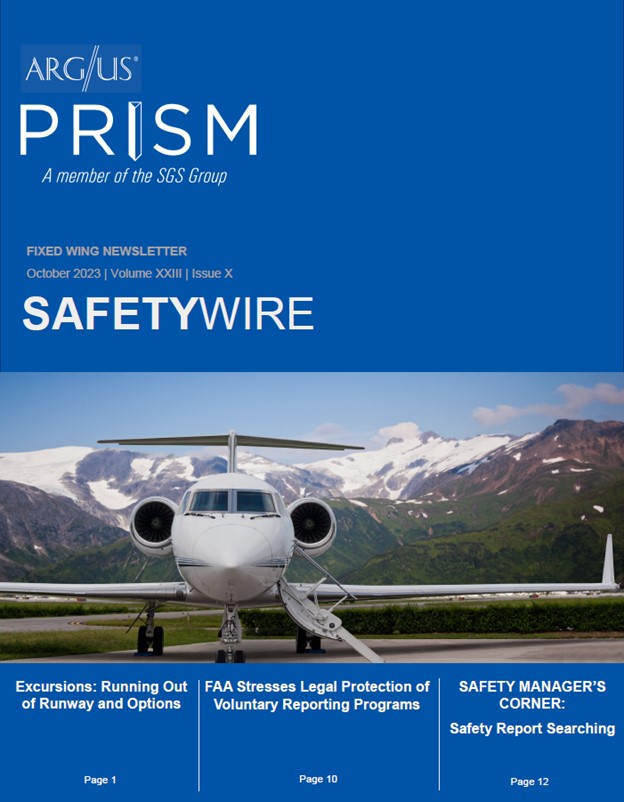 October 2023 Fixed Wing Safety Wire Newsletter