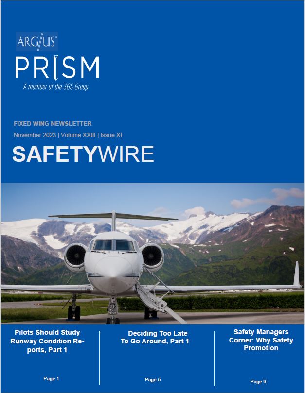 November 2023 Fixed Wing Safety Wire Newsletter