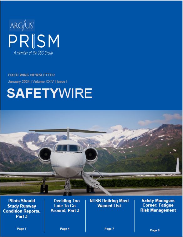 January 2024 Fixed Wing Safety Wire Newsletter